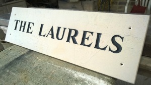 Traditional Engraved Name Plaque - The Laurels